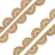 38mm Vibrant Golden Zari Stone Cutwork Embellishing Embroidery Trim